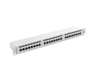 LANBERG Patch Panel 24 Port 1U Kat.6 szary ekranowany PPS6-1024-S - 457382 - zdjęcie 2